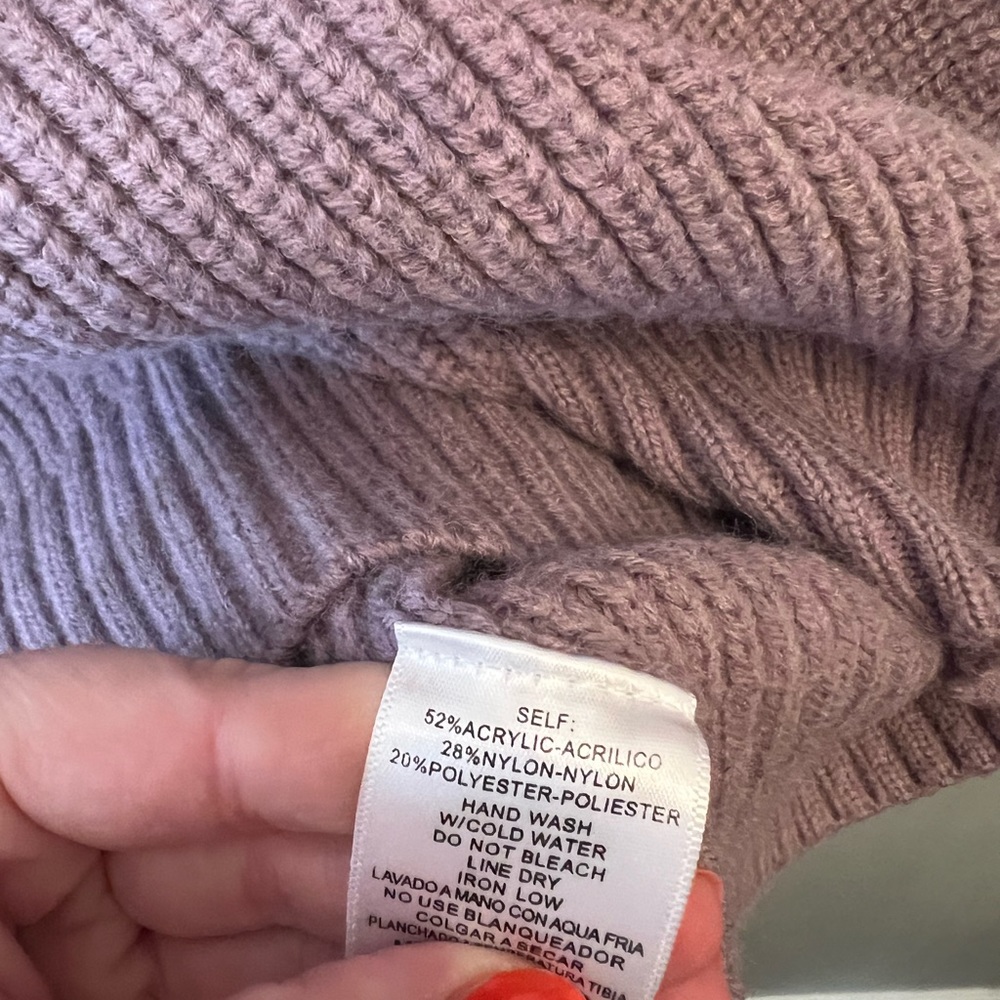 Boutique Lavender Crop Turtleneck Sweater - Picture 2 of 4